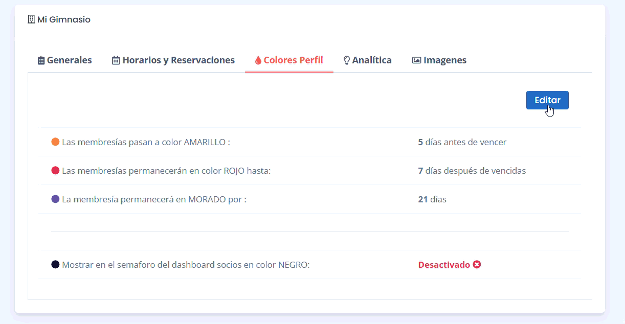 Opcion Colores Perfil