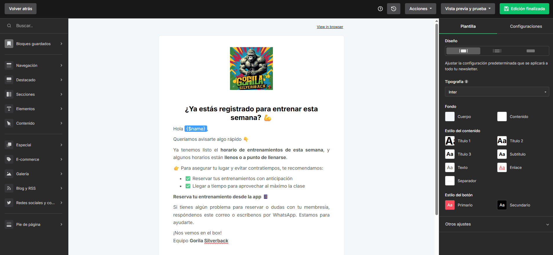 Cambia tu logo en MailerLite